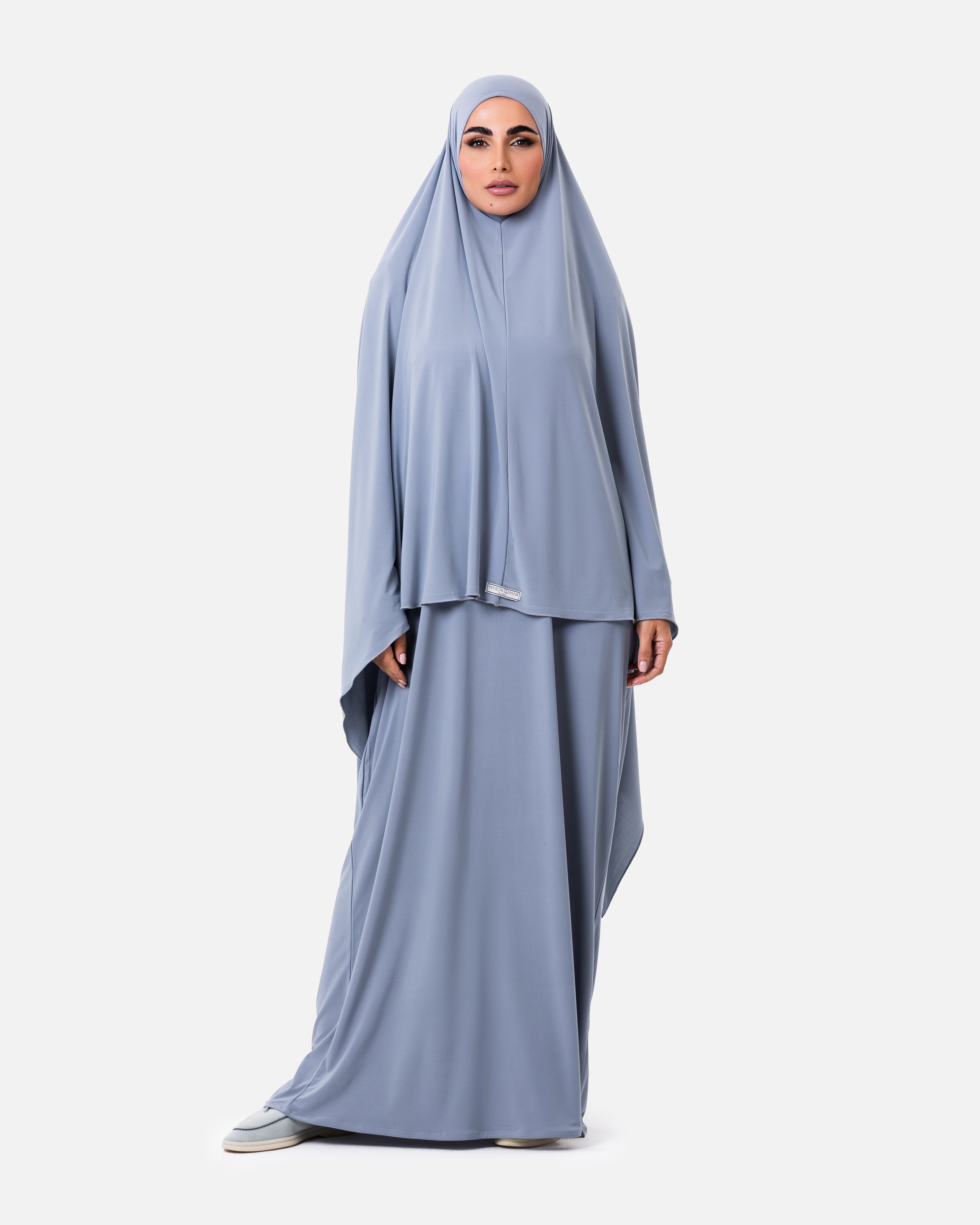 Khimaar Set Light Blue by Maison Qamar Dubai