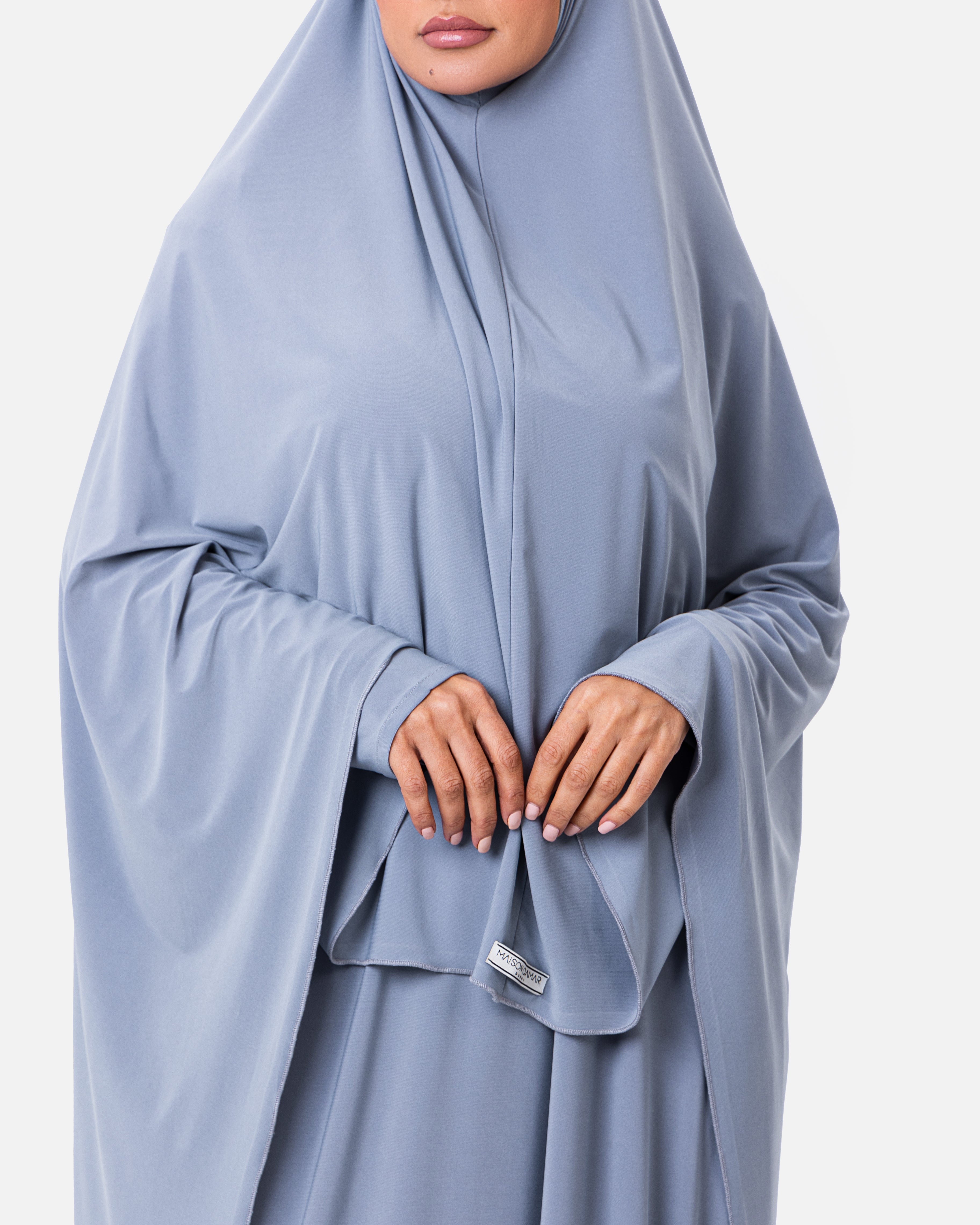 Khimaar Set Light Blue by Maison Qamar Dubai