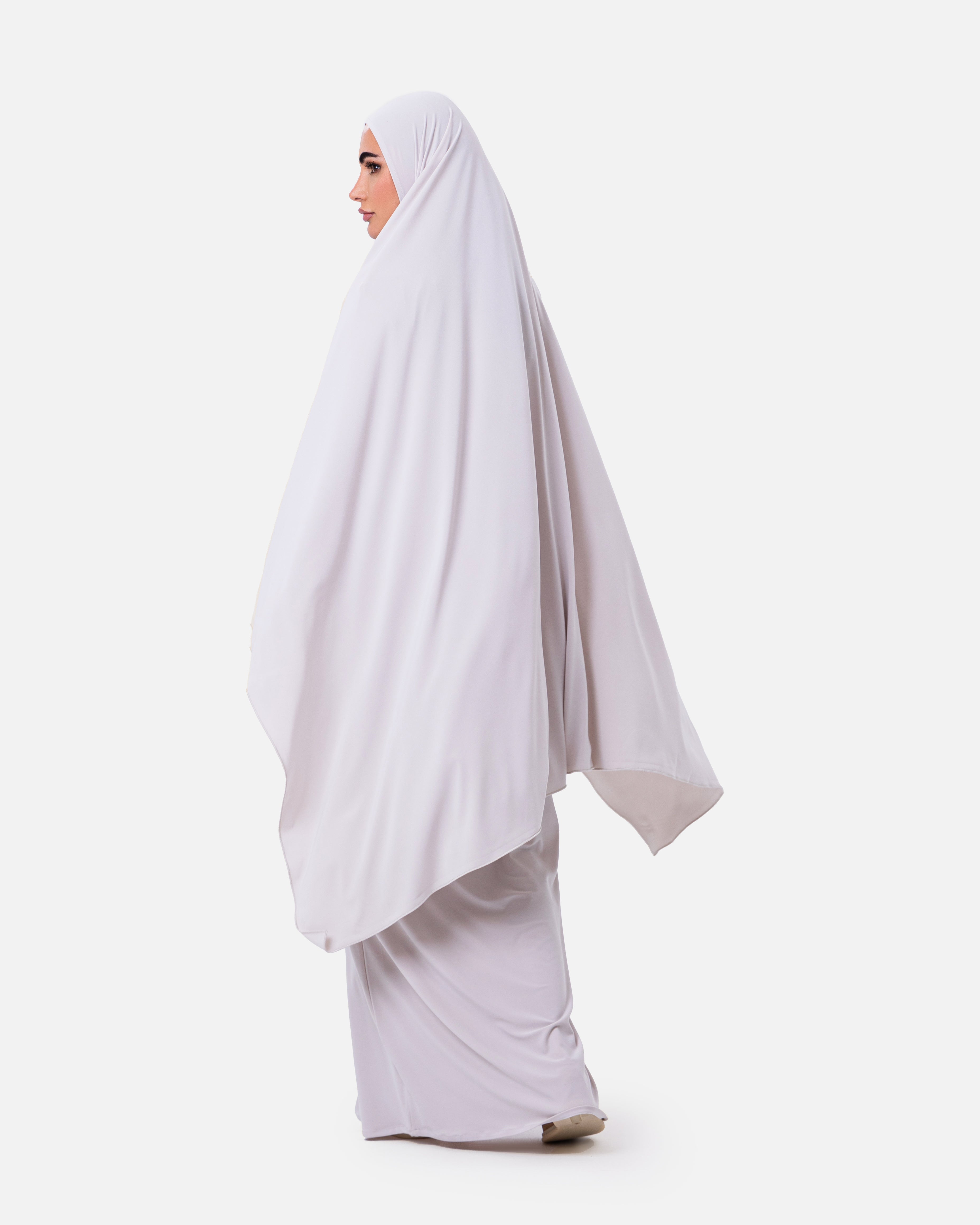 Khimaar Set Off White by Maison Qamar Dubai