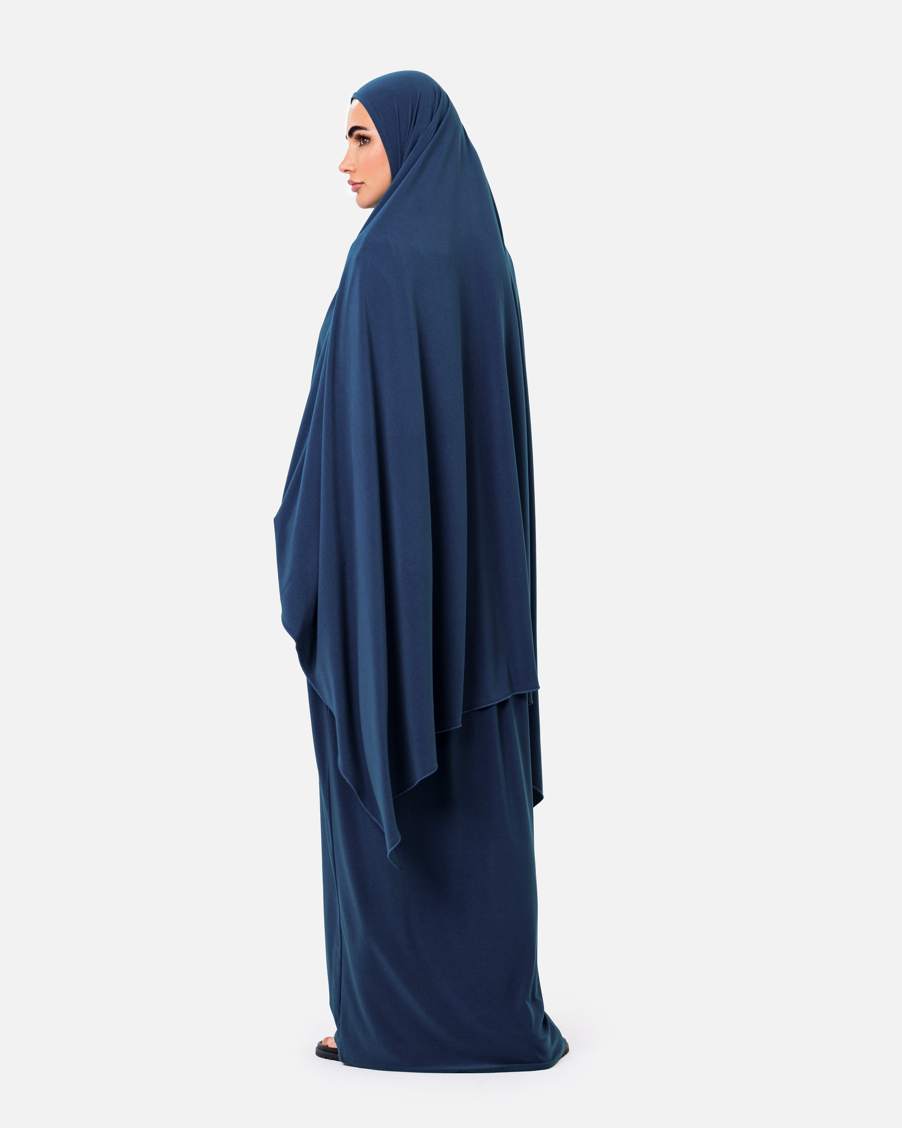 Khimaar Set Blue by Maison Qamar Dubai