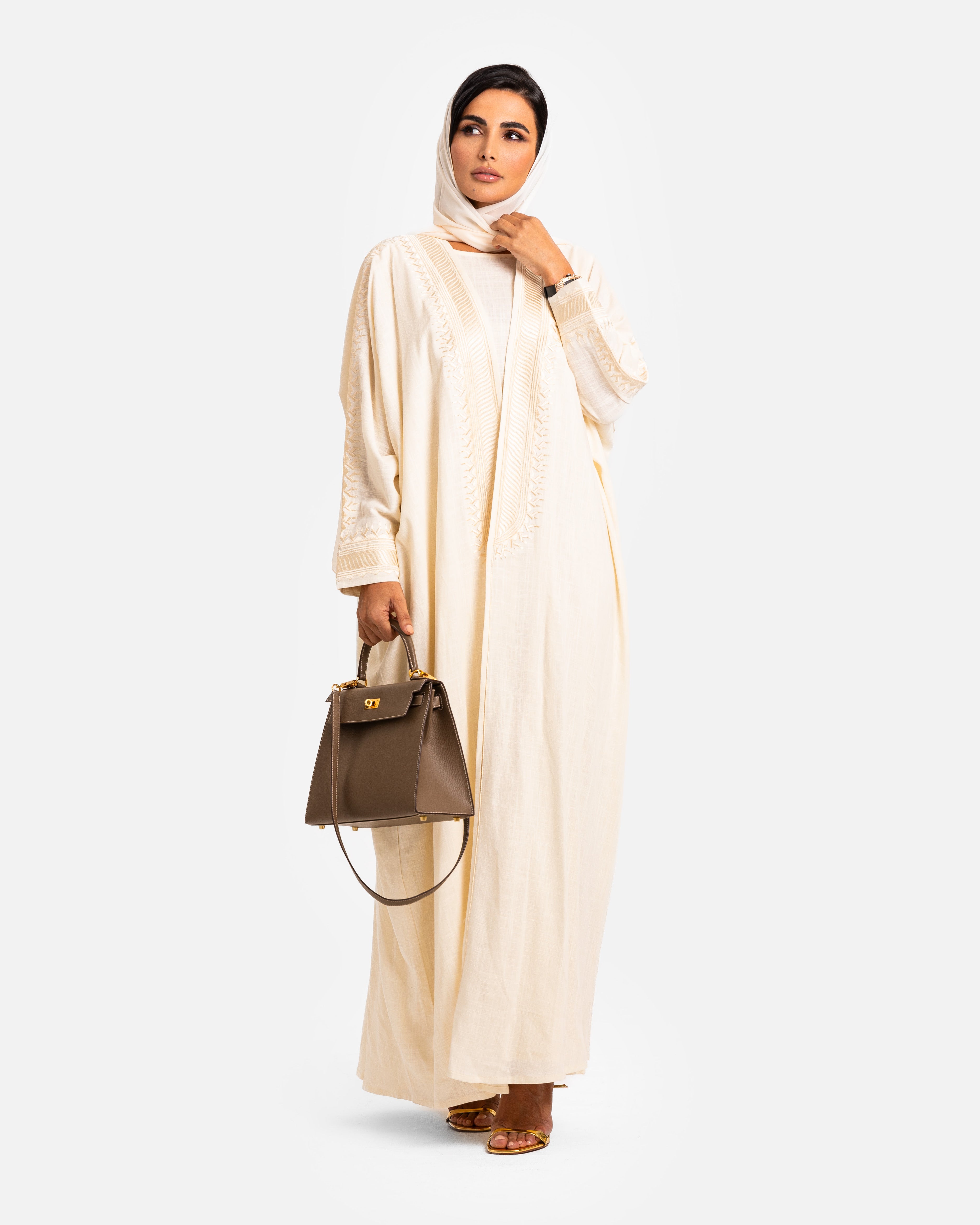 Royal Linen Abaya by Maison Qamar Dubai