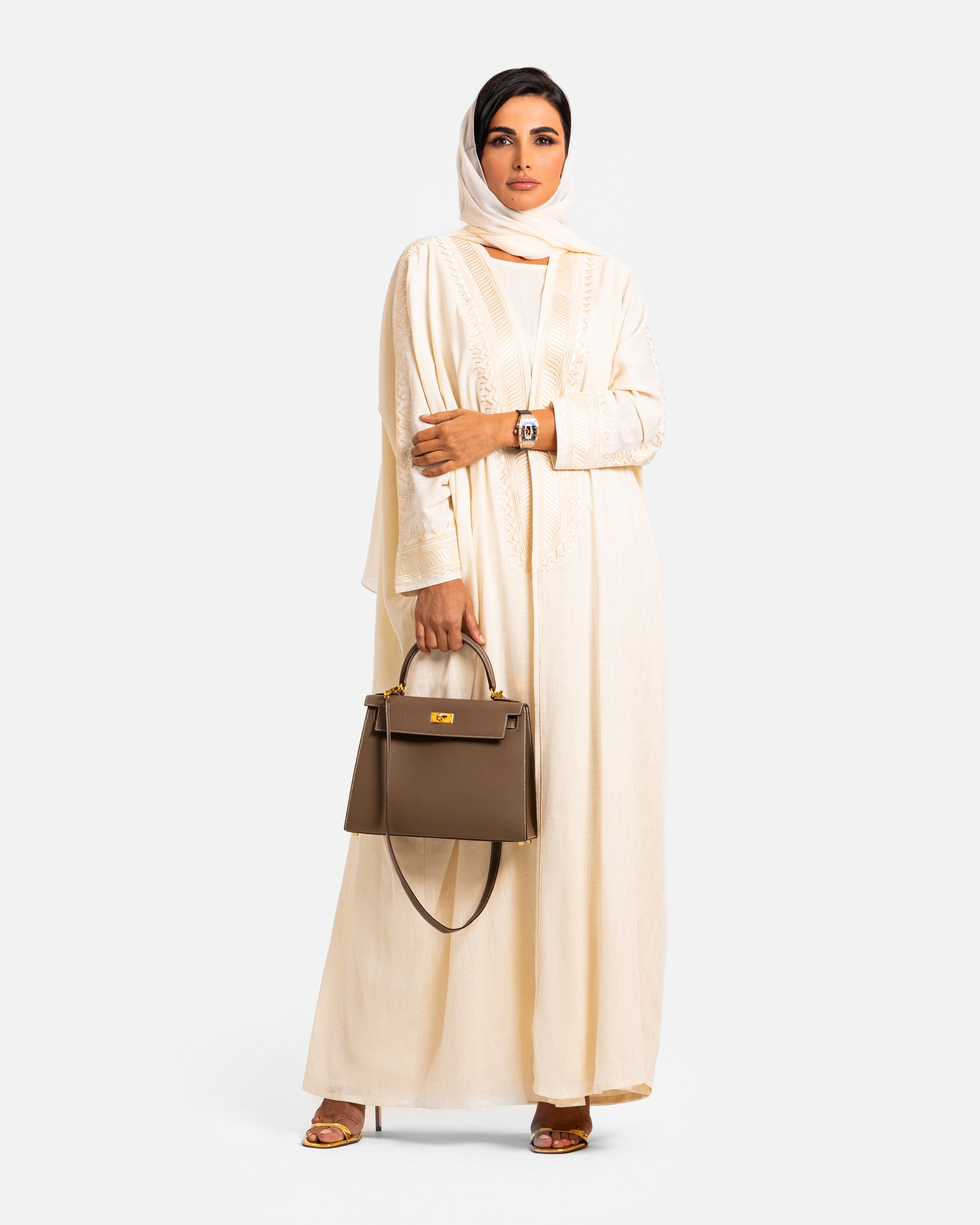 Royal Linen Abaya by Maison Qamar Dubai