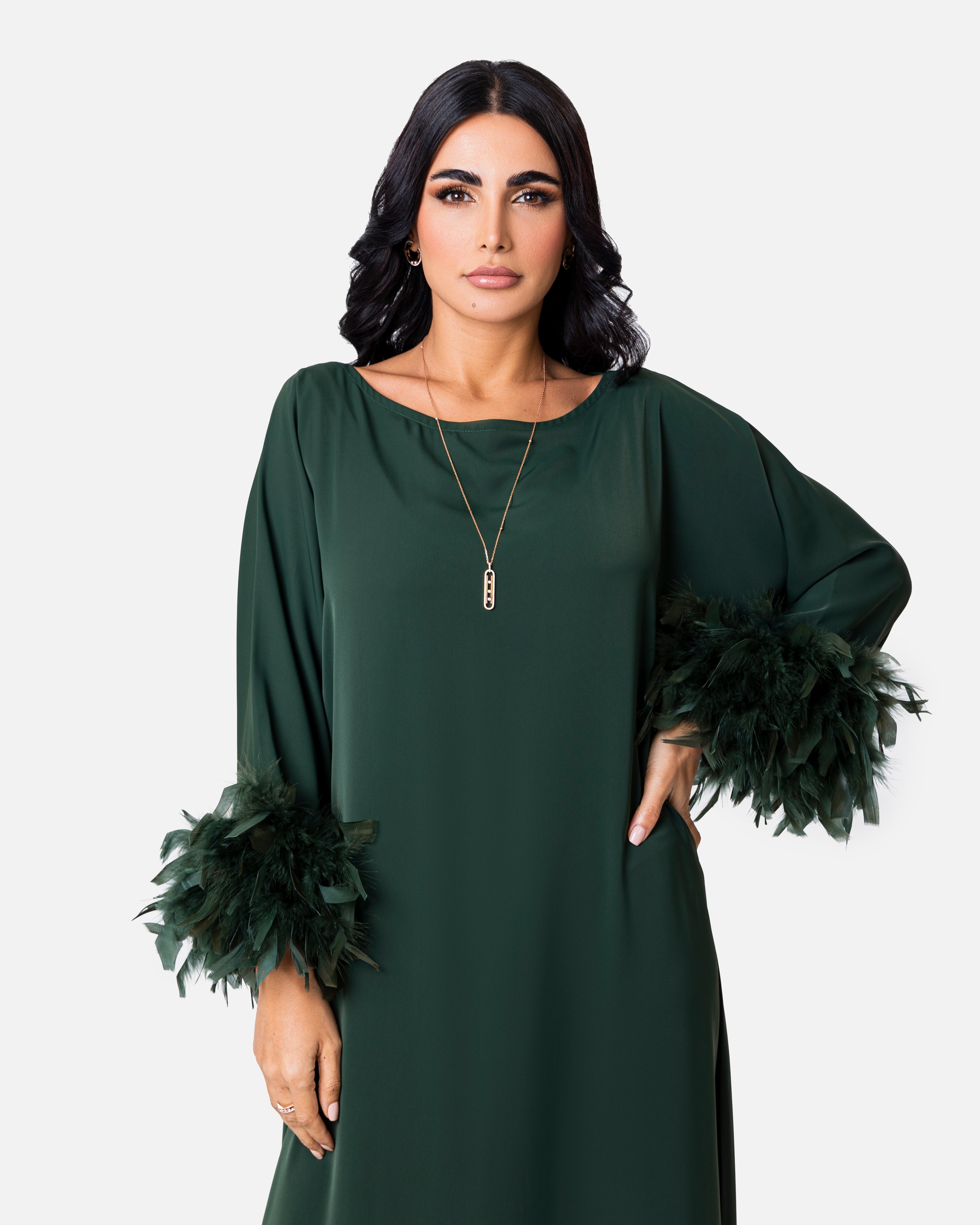 The Dress Green by Maison Qamar Dubai