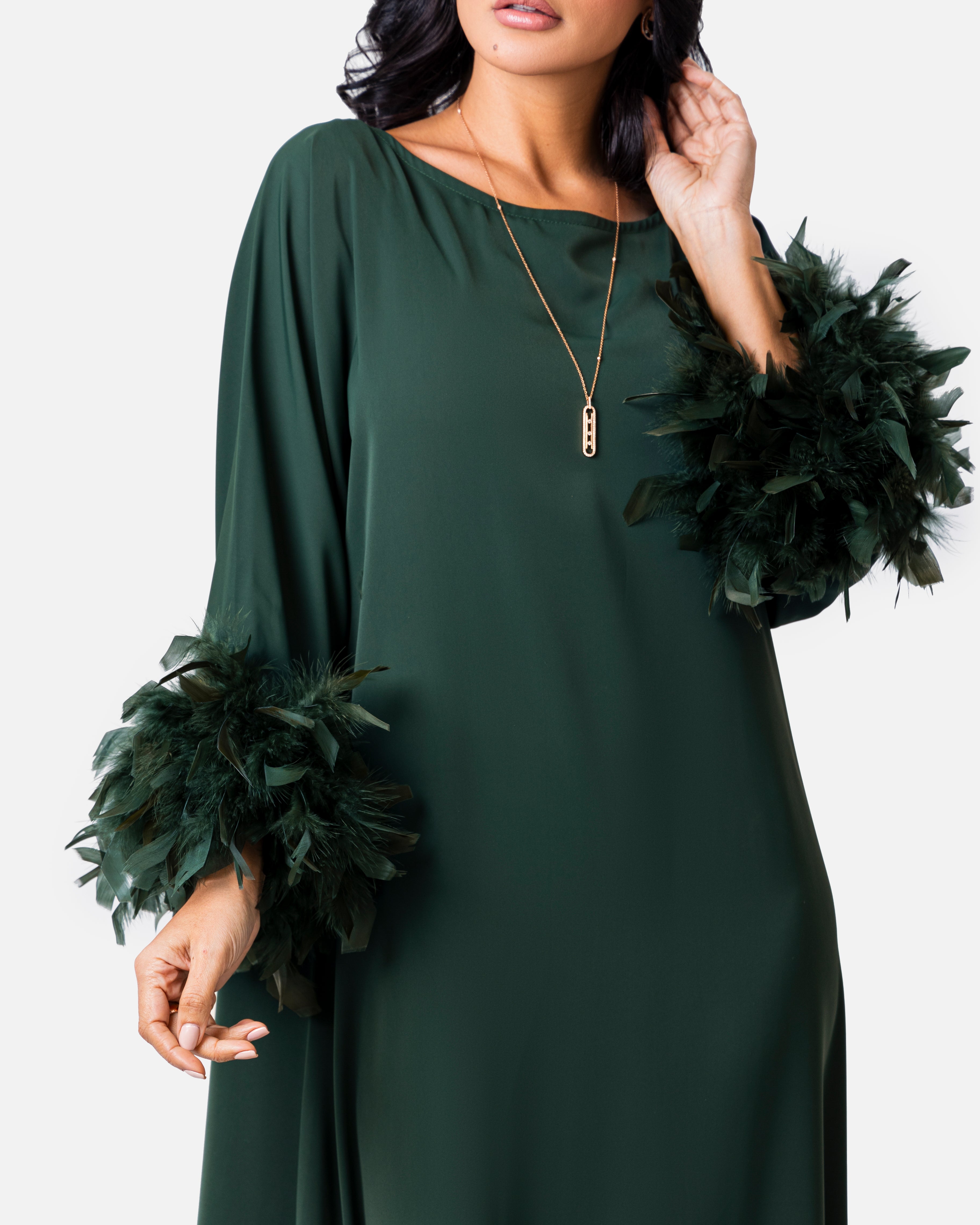 The Dress Green by Maison Qamar Dubai