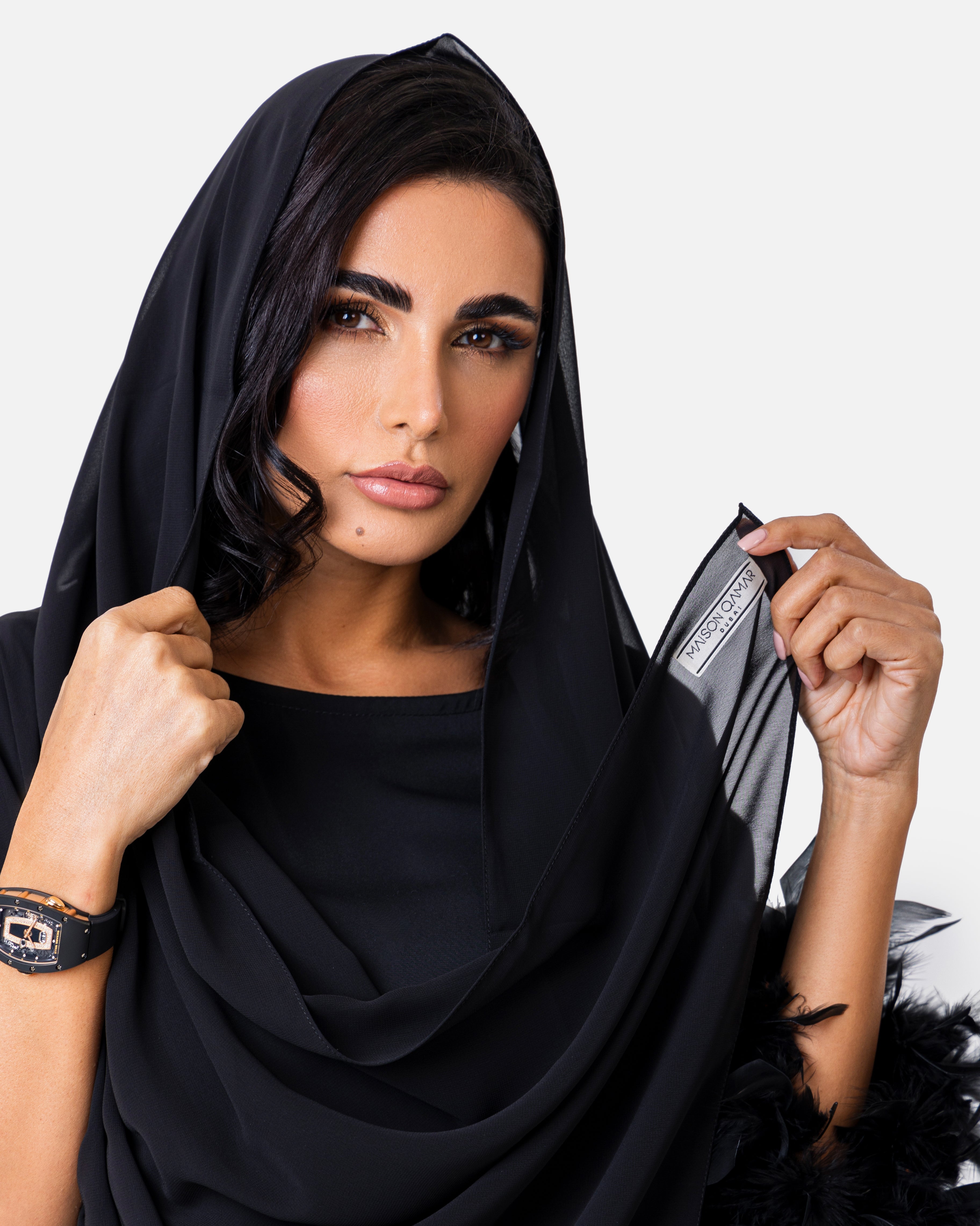 The Dress Black by Maison Qamar Dubai