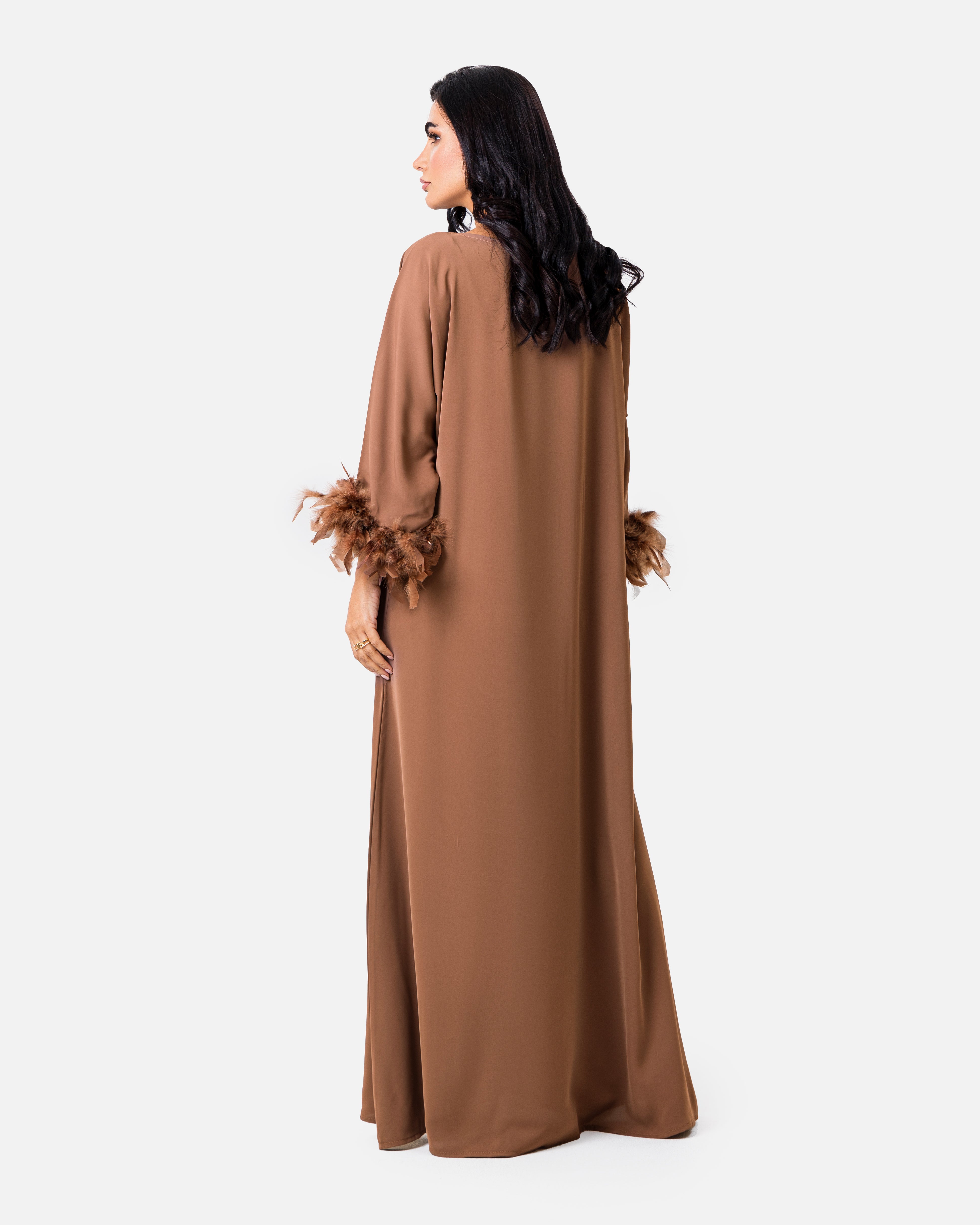 The Dress Brown by Maison Qamar Dubai