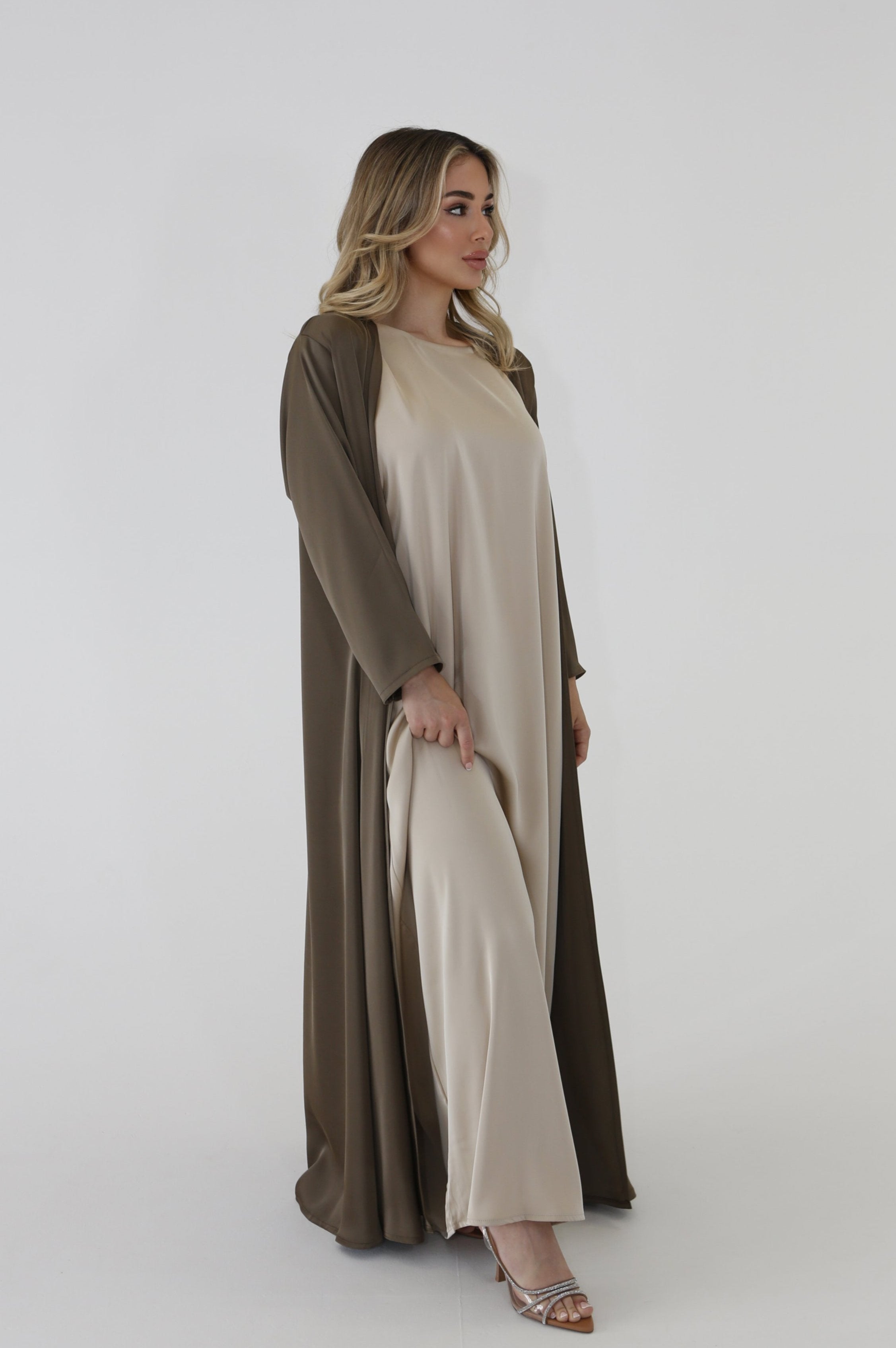 Cinderella Abaya Set Taupe