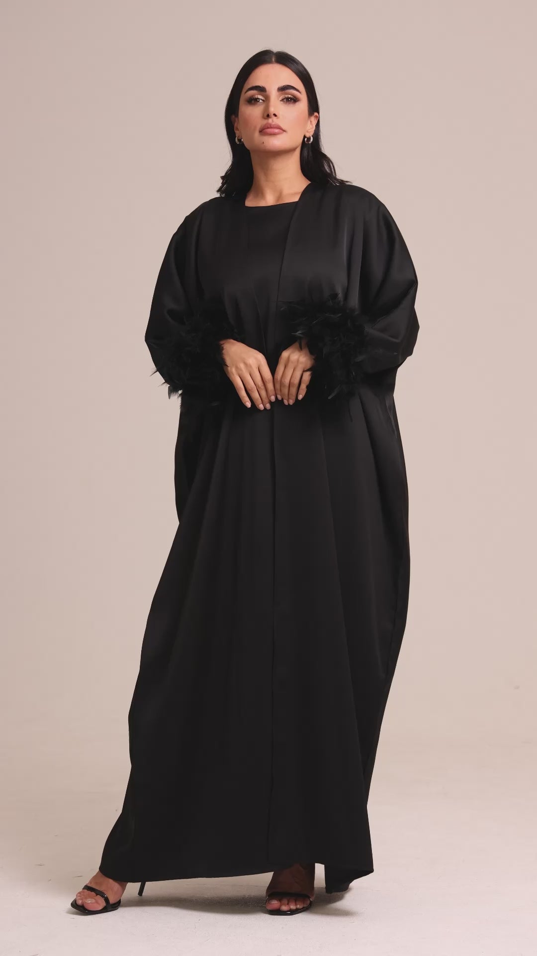 Black Swan Abaya by Maison Qamar Dubai