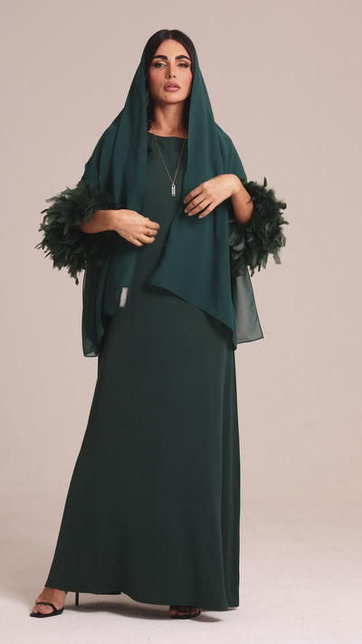 The Dress Green by Maison Qamar Dubai