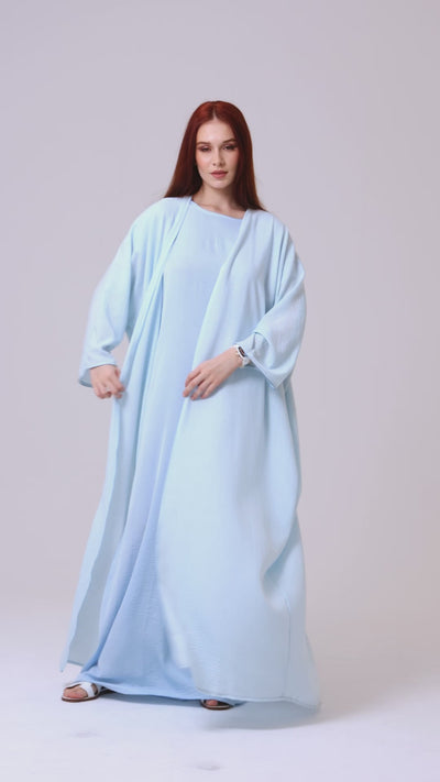 Baby Blue Abaya by Maison Qamar