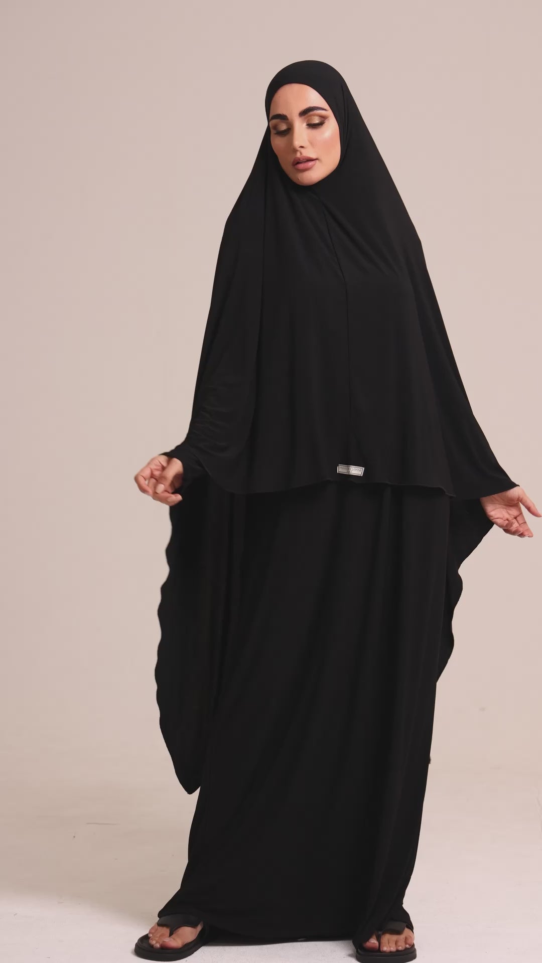 Khimaar Set Black by Maison Qamar Dubai