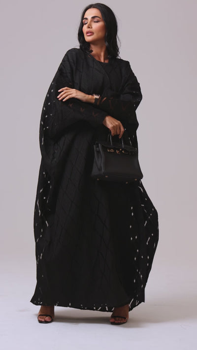 Organza Abaya Diamond by Maison Qamar Dubai