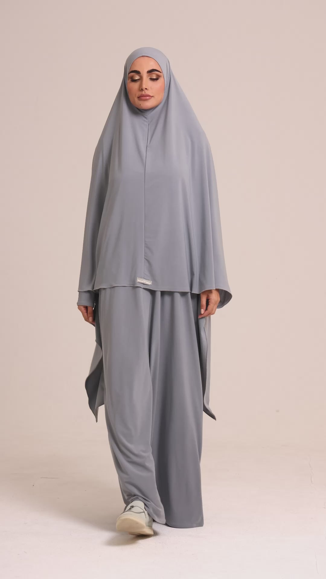 Khimaar Set Light Blue by Maison Qamar Dubai